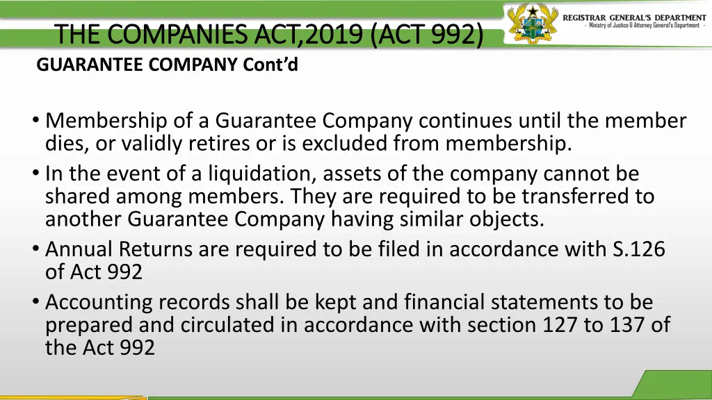 the companies act 2019 act 992 the companies 7