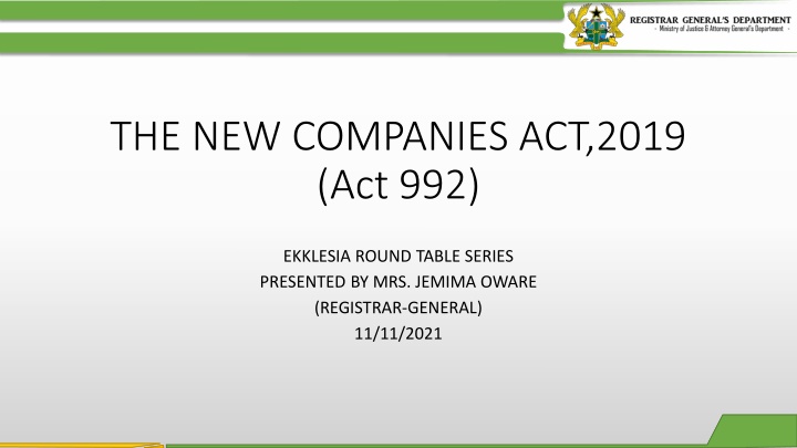 the new companies act 2019 act 992