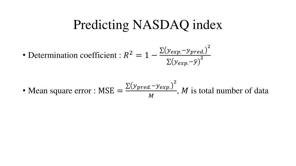 predicting nasdaq index