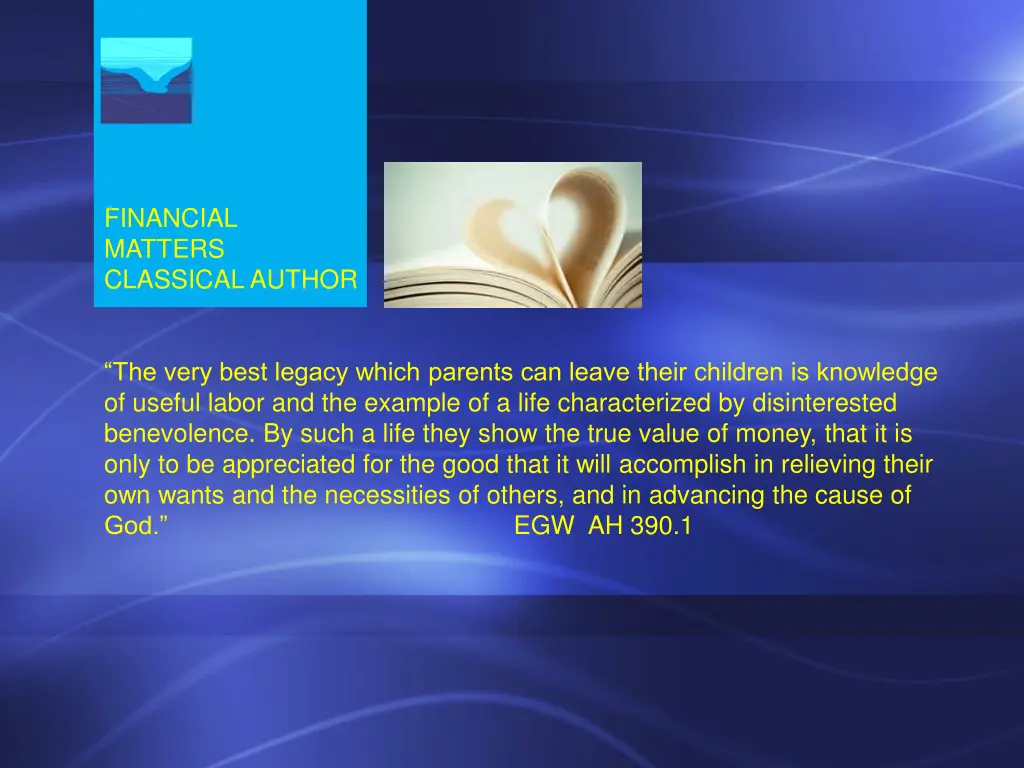 financial matters classical author 2