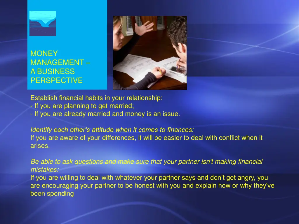 money management a business perspective