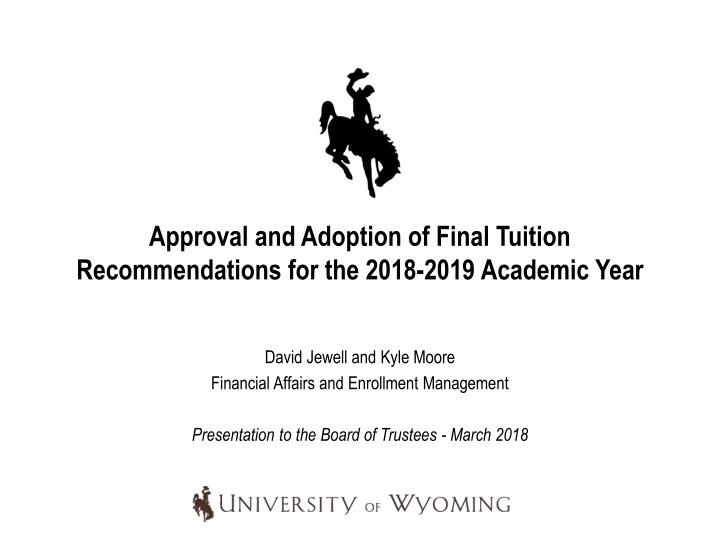 approval and adoption of final tuition