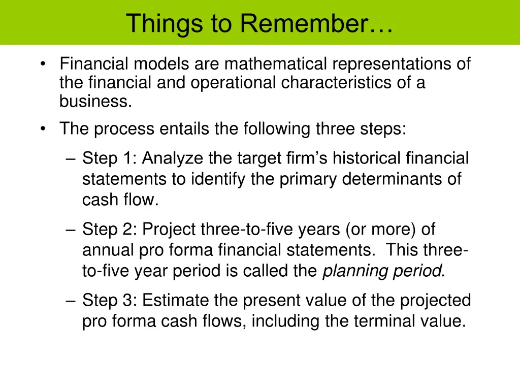 things to remember