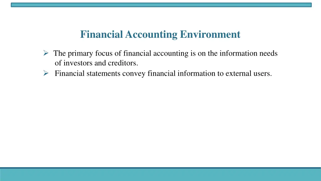 financial accounting environment