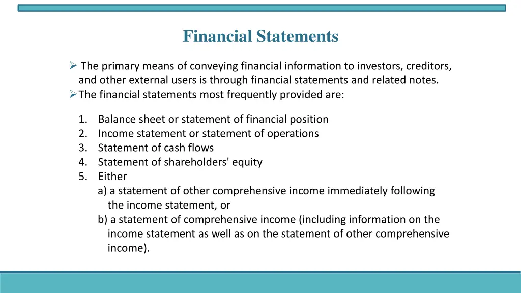 financial statements