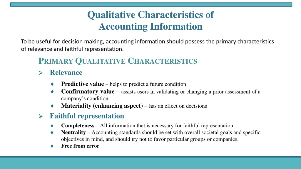 qualitative characteristics of accounting