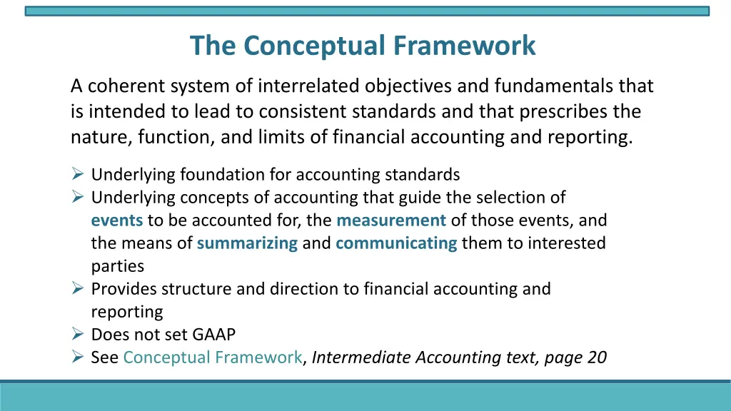 the conceptual framework