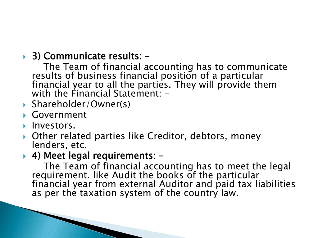3 communicate results the team of financial