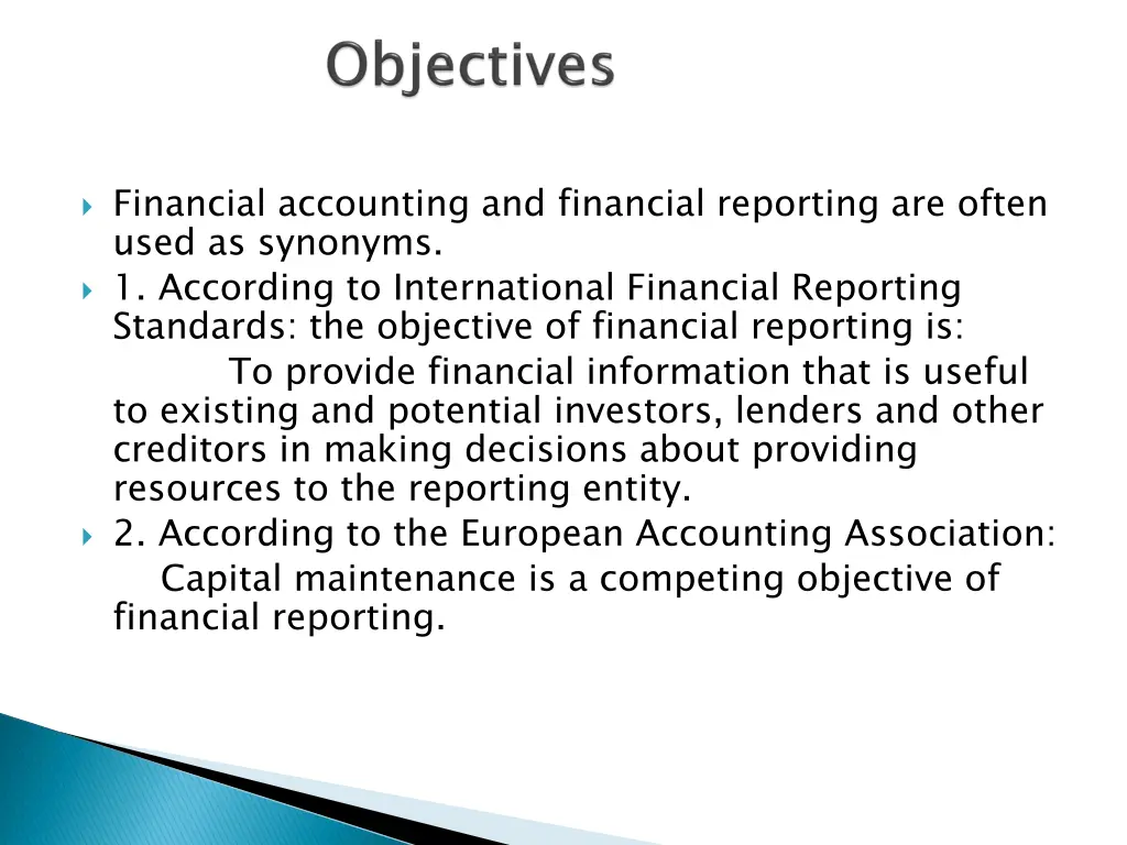 financial accounting and financial reporting