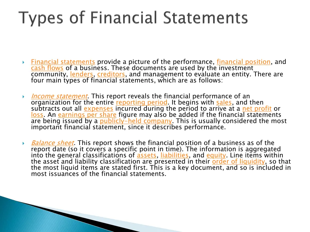 financial statements provide a picture
