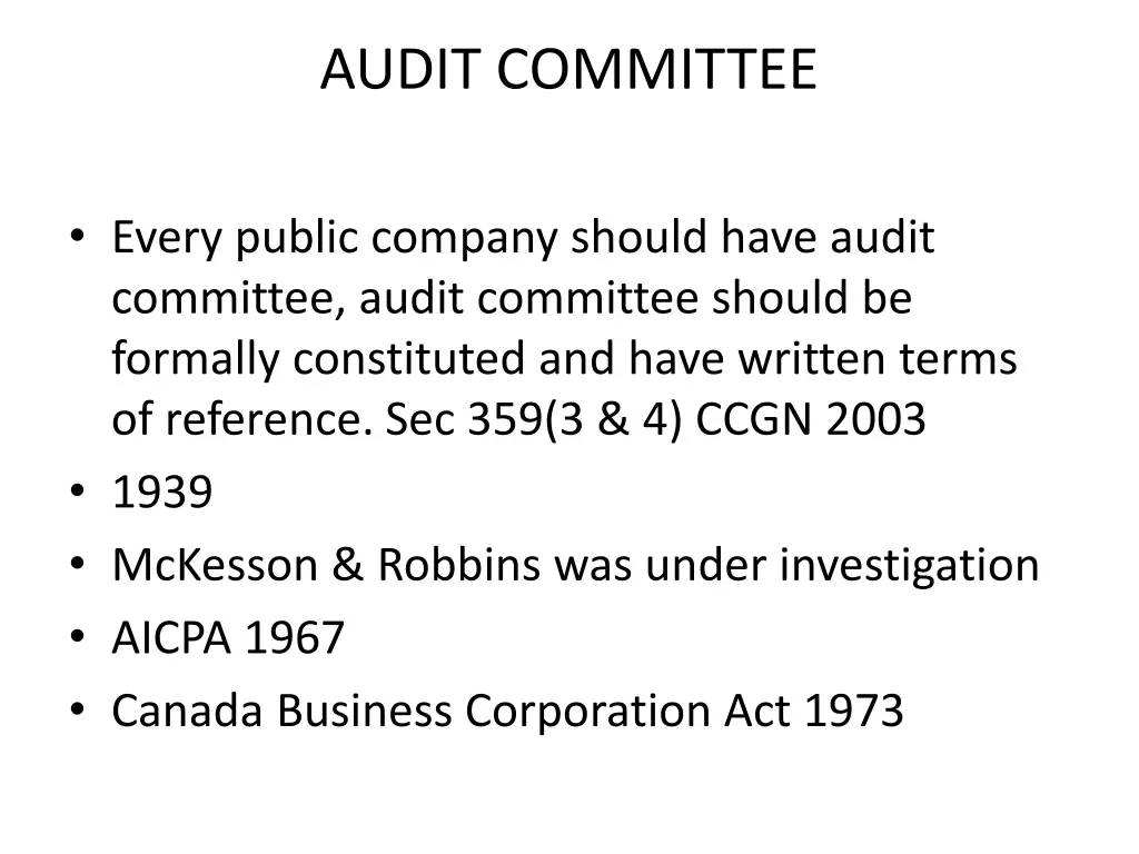 audit committee
