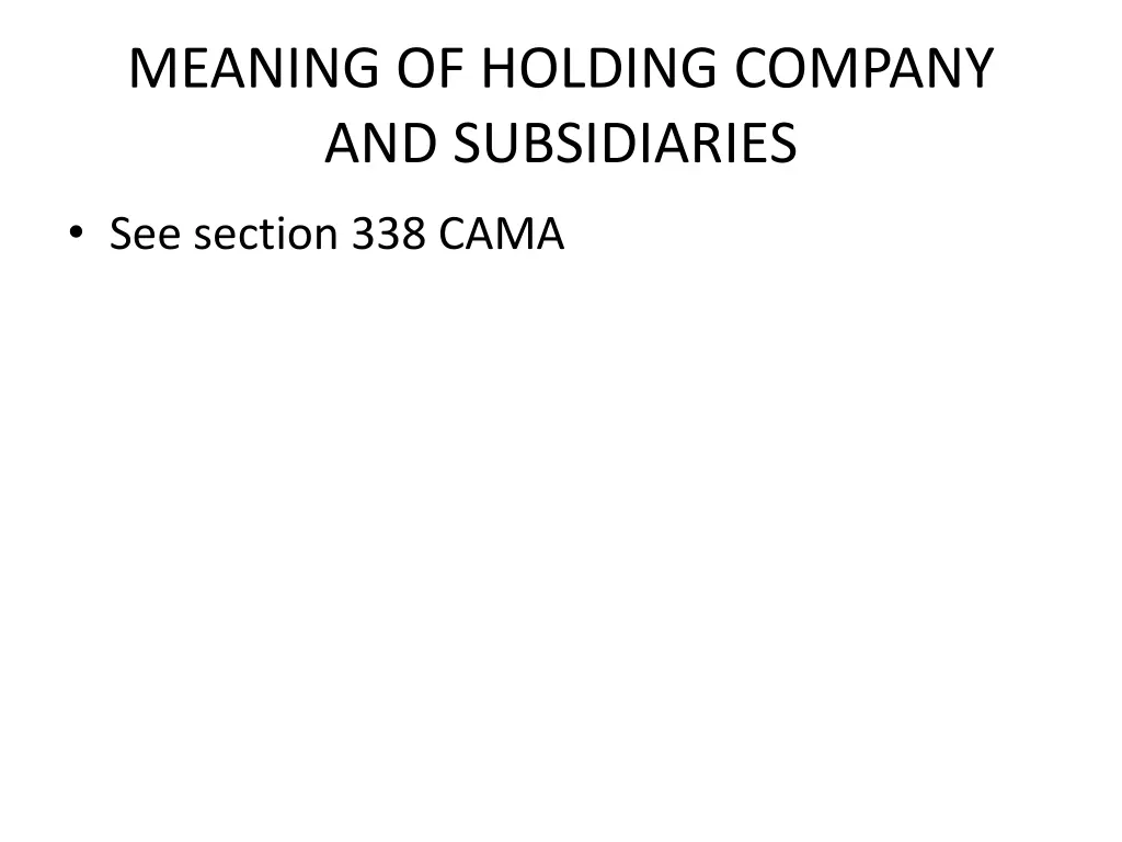 meaning of holding company and subsidiaries