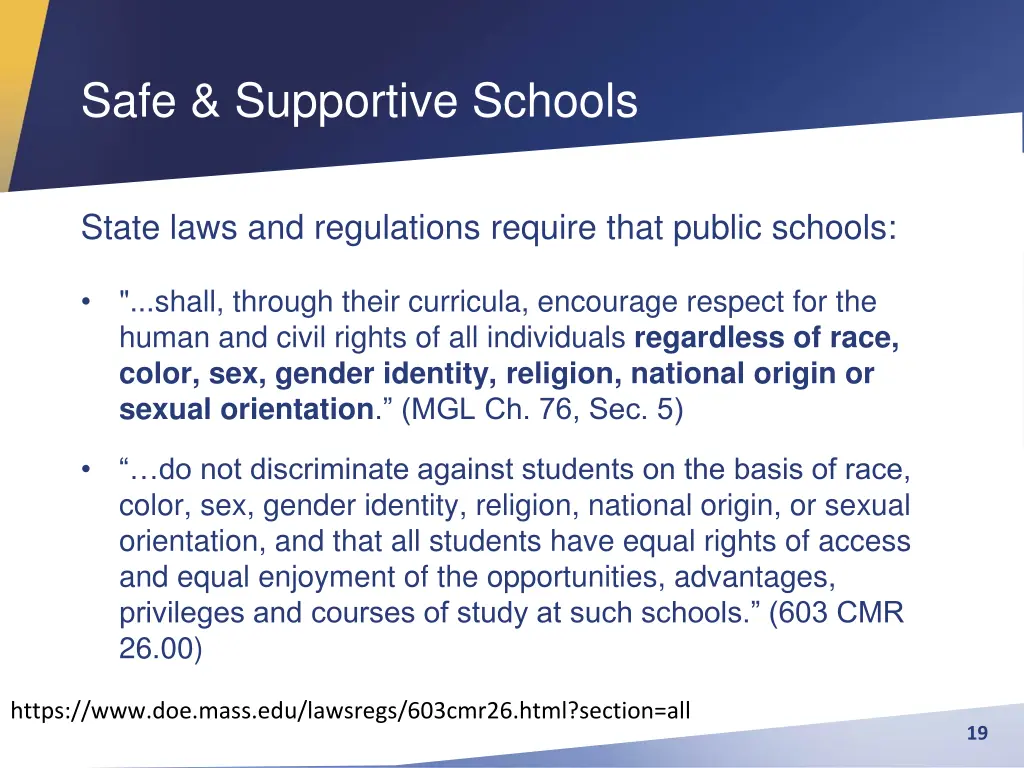 safe supportive schools