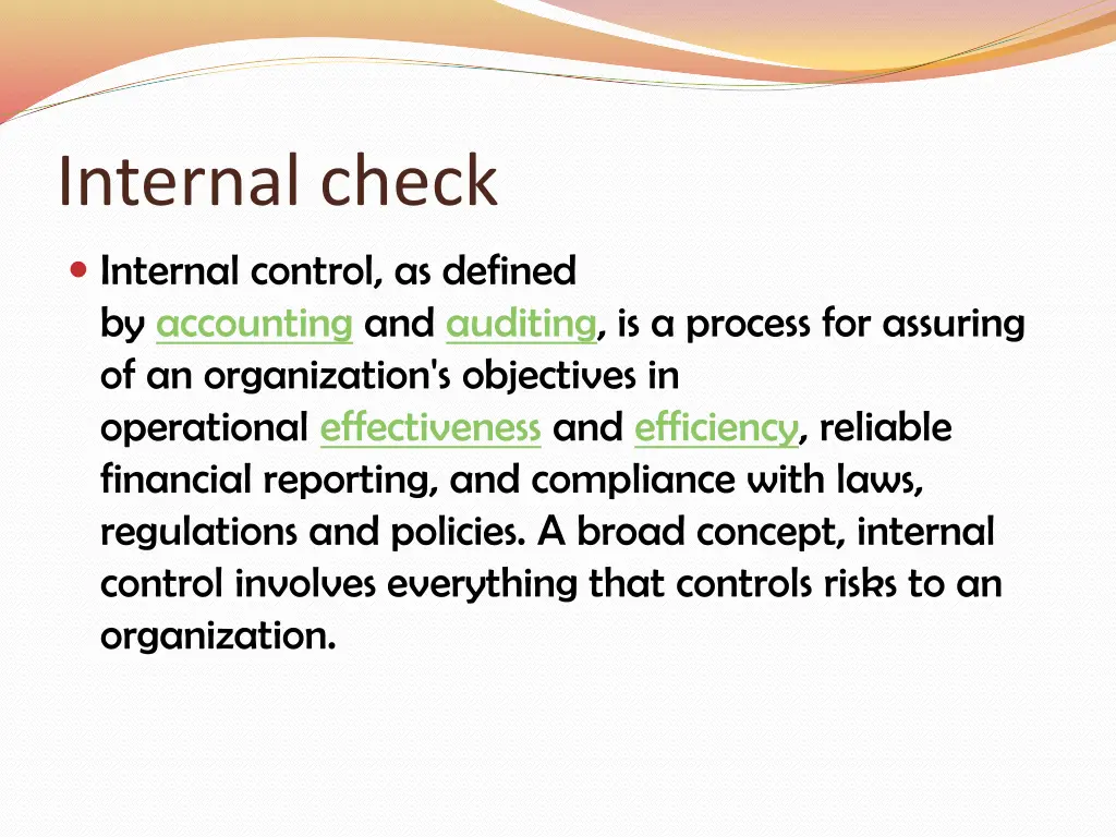 internal check