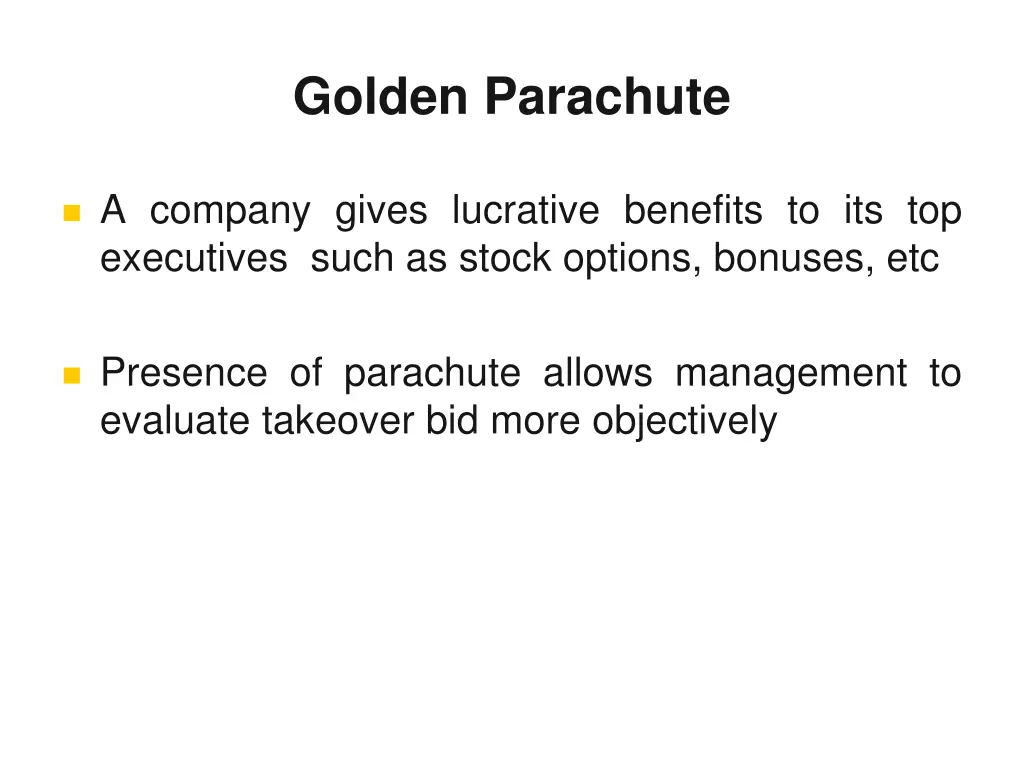 golden parachute