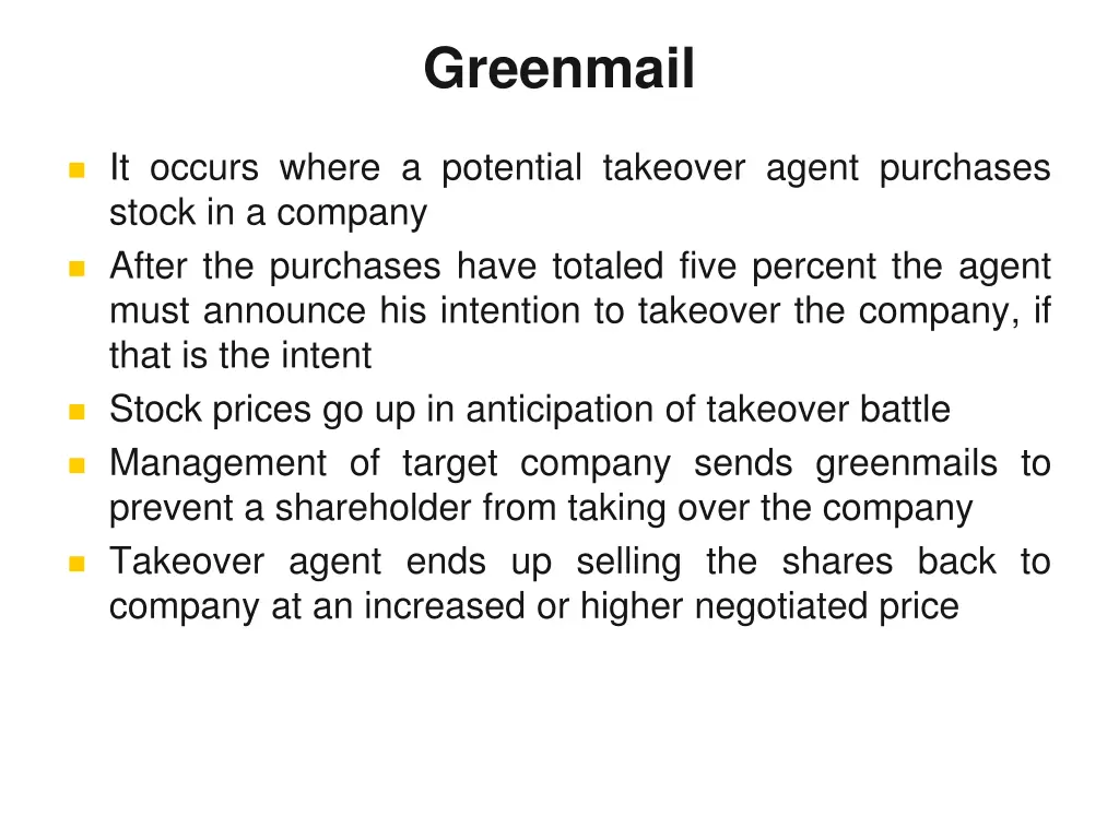 greenmail
