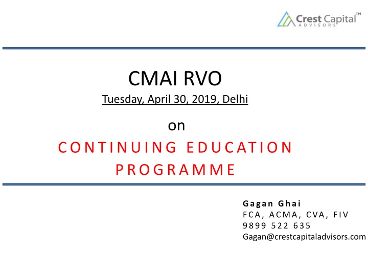 cmai rvo tuesday april 30 2019 delhi