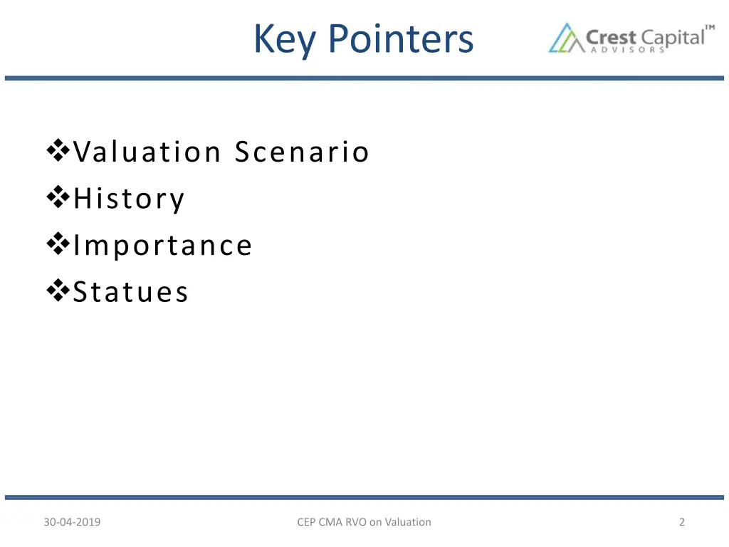 key pointers