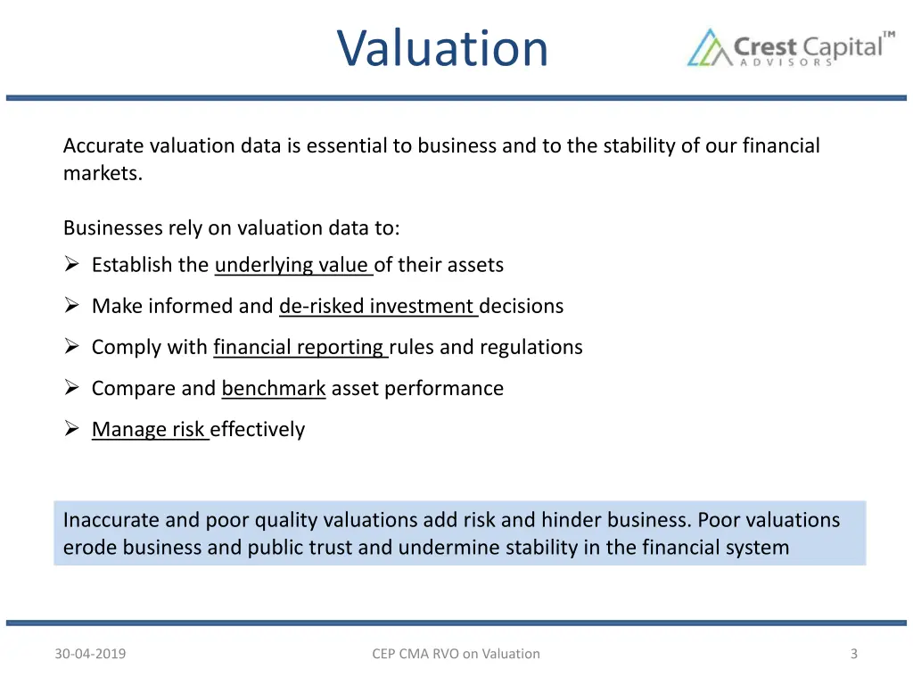 valuation