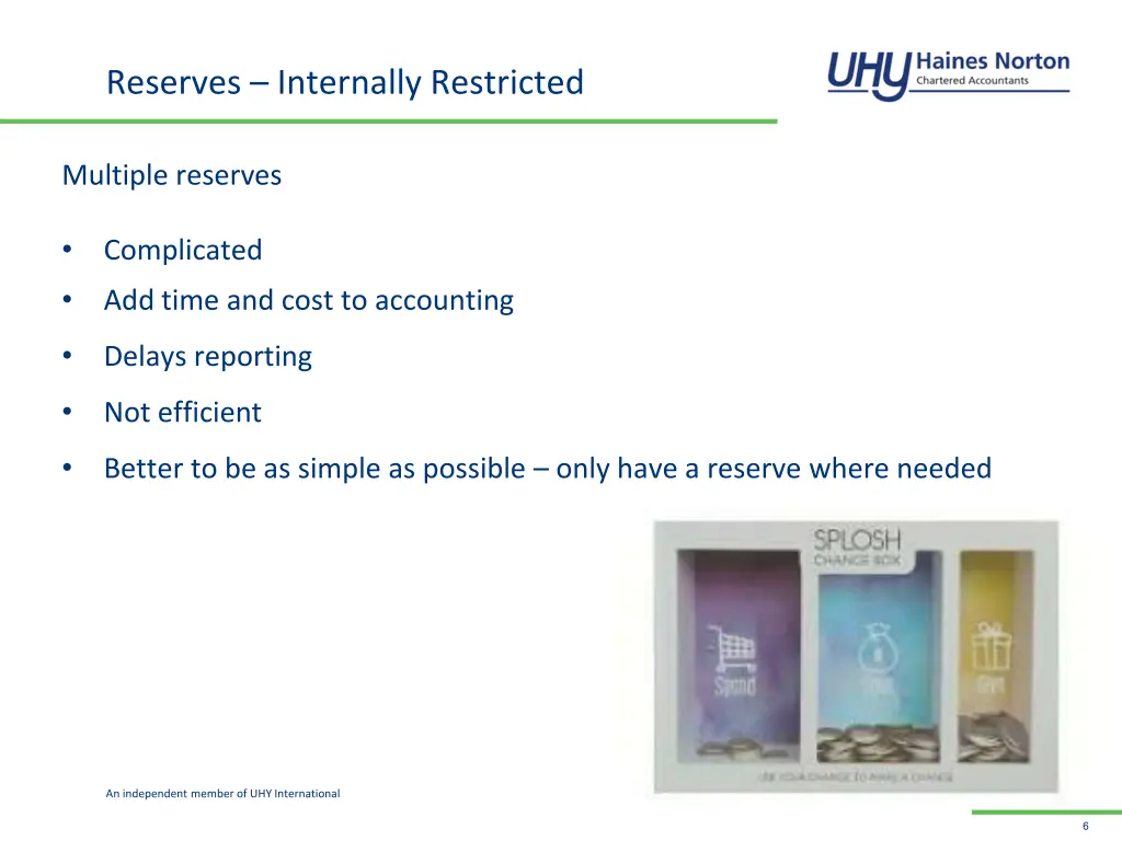 reserves internally restricted