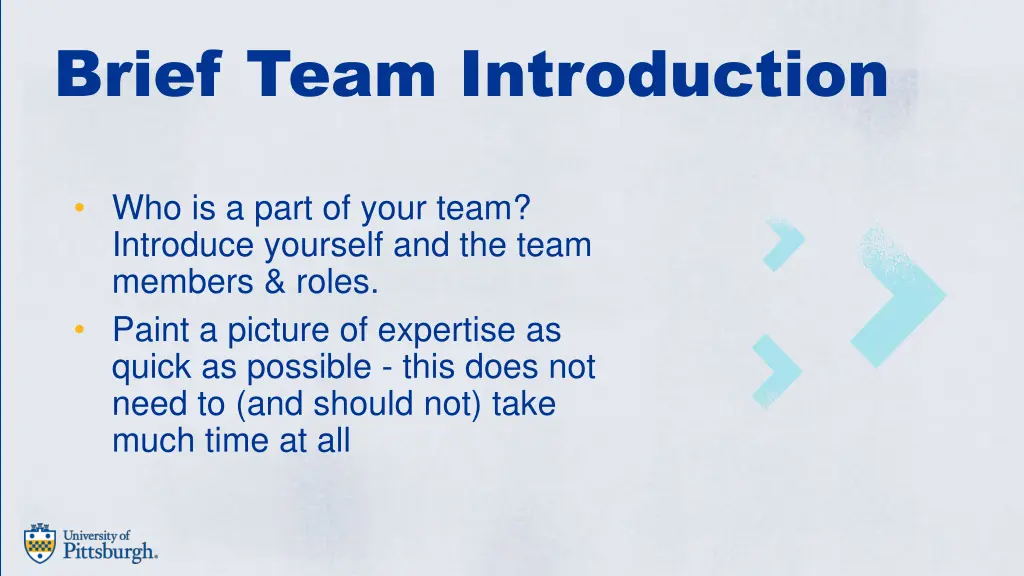brief team introduction