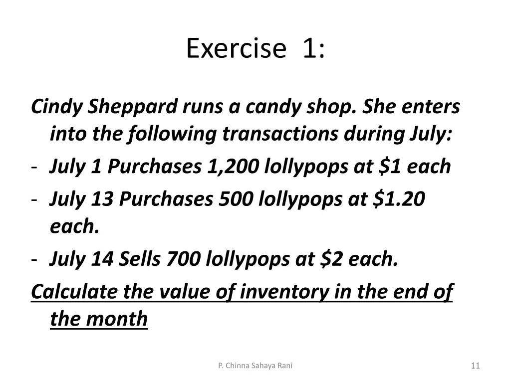 exercise 1