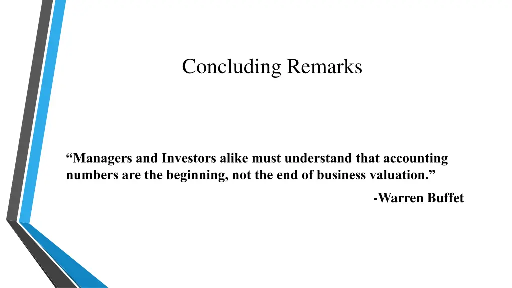 concluding remarks