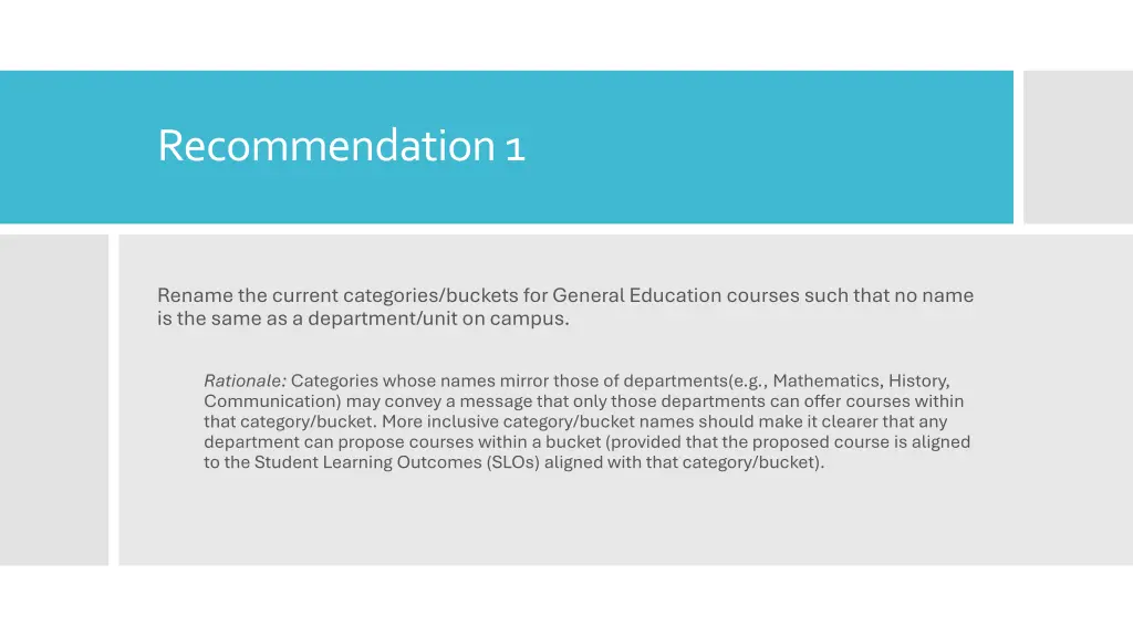 recommendation 1