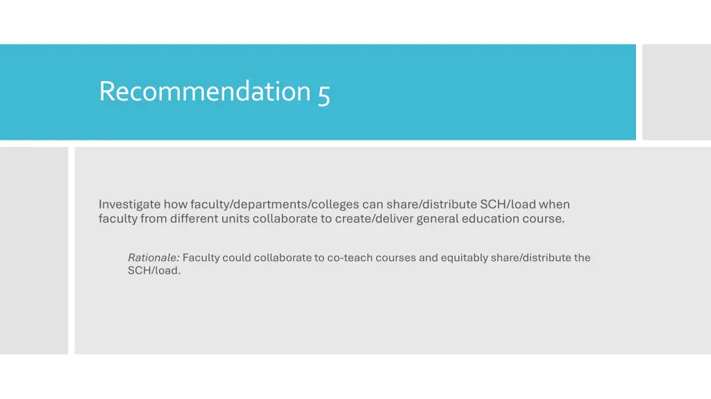 recommendation 5