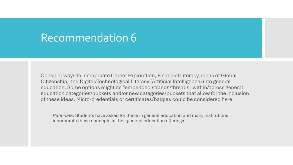 recommendation 6