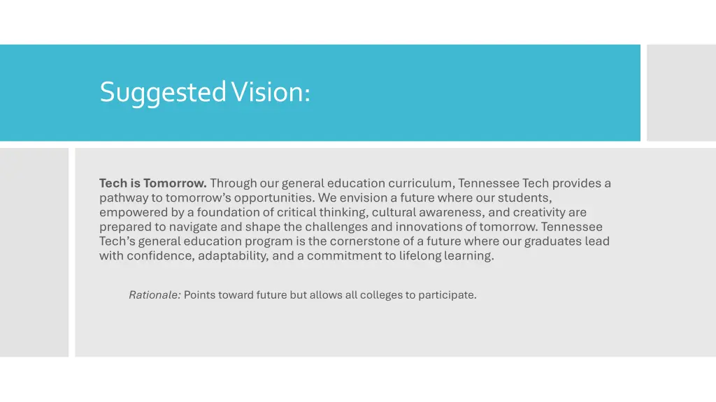 suggested vision