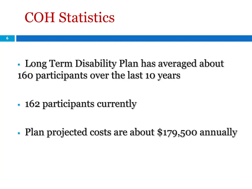coh statistics