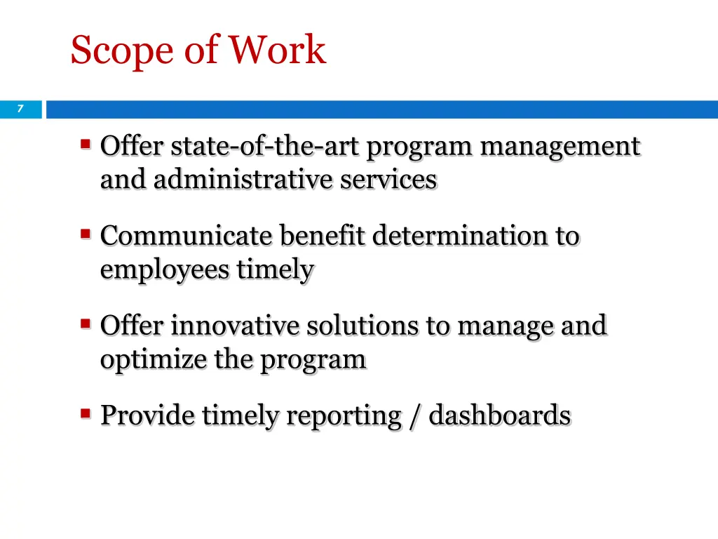 scope of work