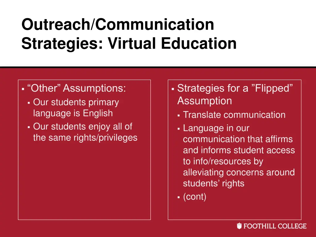 outreach communication strategies virtual 3