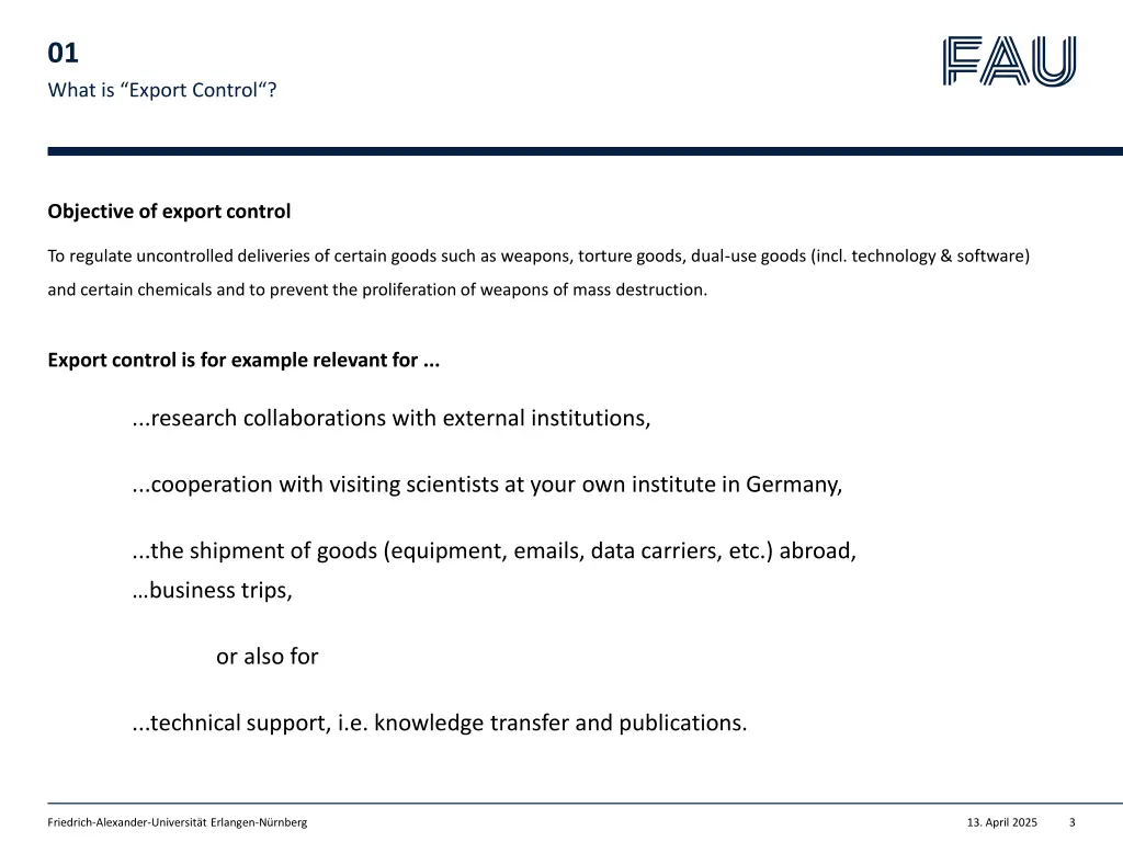 01 what is export control