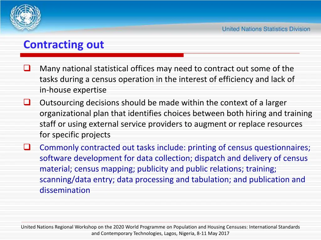 contracting out