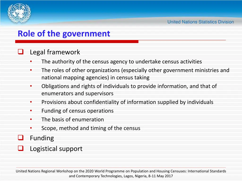 role of the government