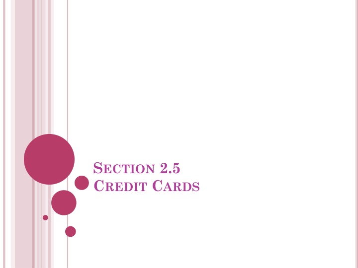 s ection 2 5 c redit c ards