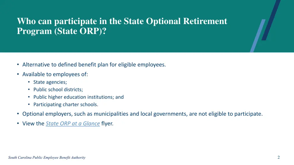 who can participate in the state optional