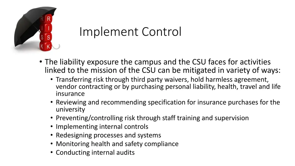 implement control
