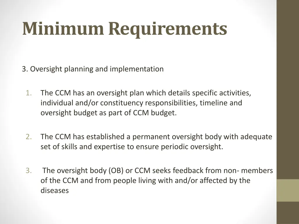 minimum requirements