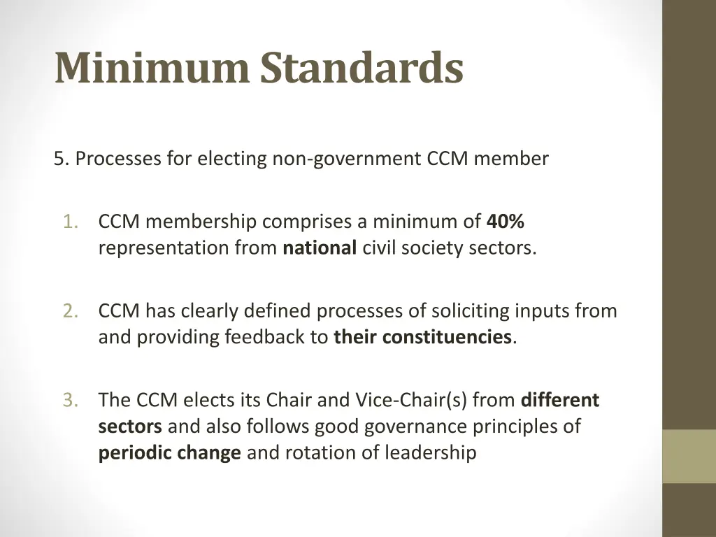 minimum standards 2