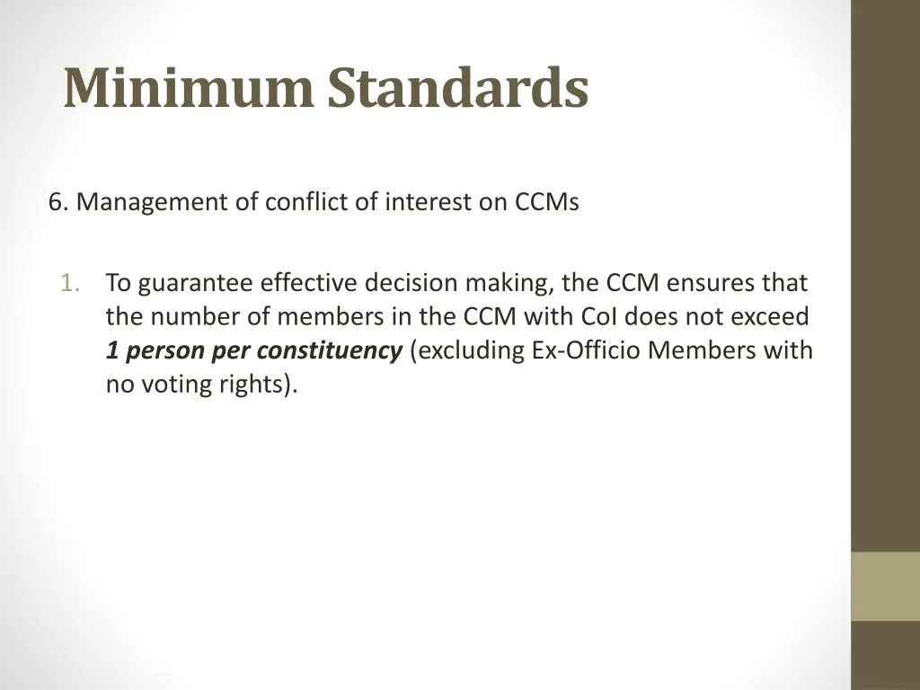 minimum standards 3