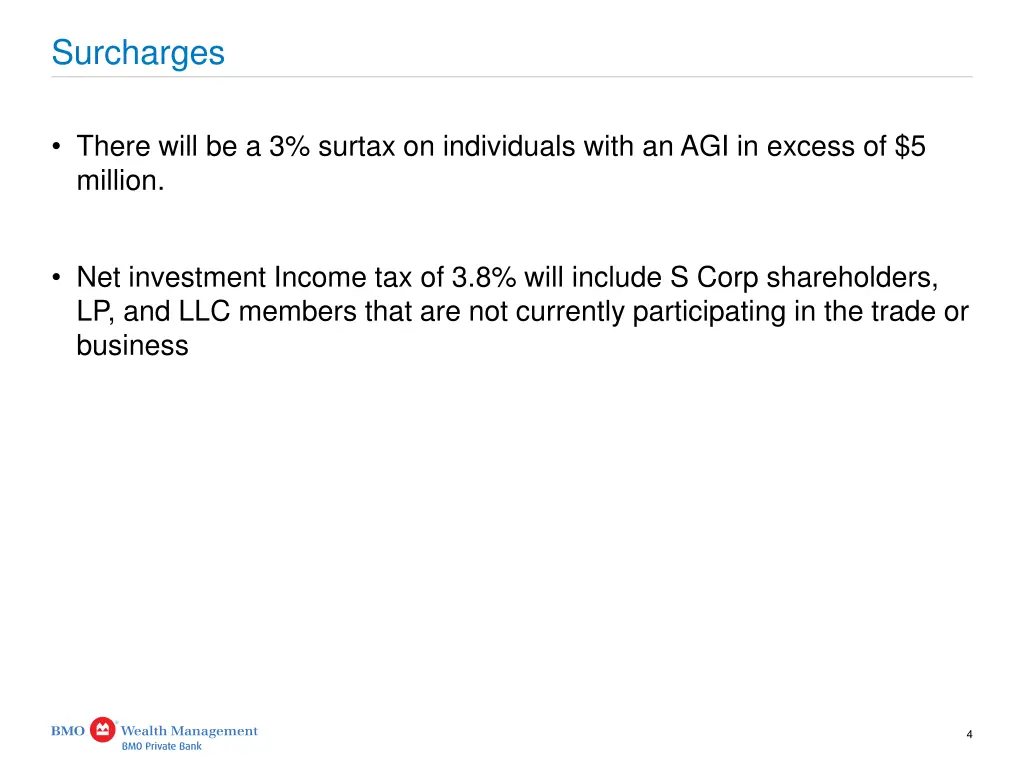 surcharges