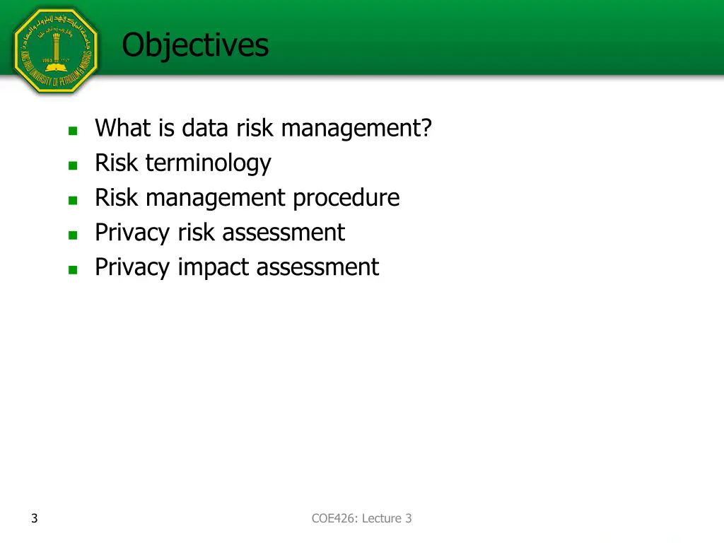 objectives