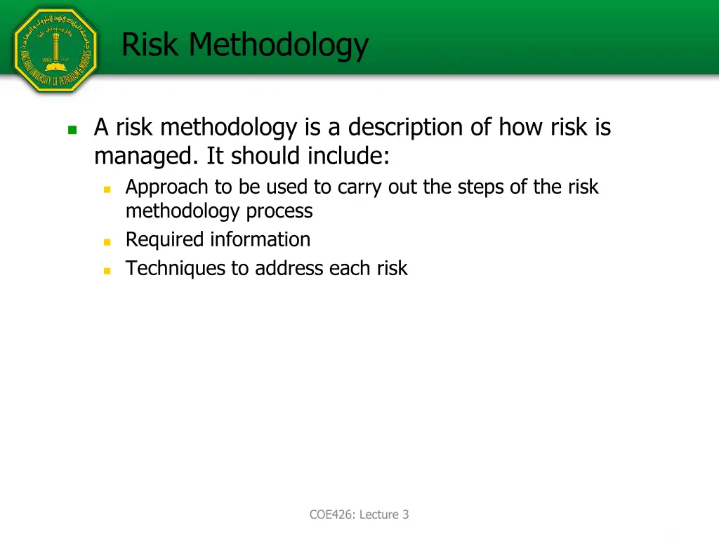 risk methodology