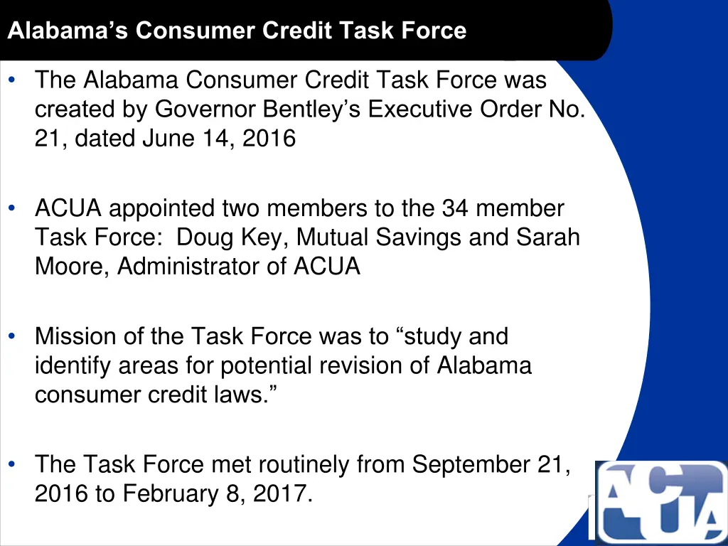 alabama s consumer credit task force
