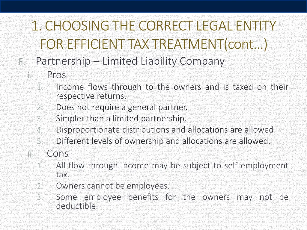 1 choosing the correct legal entity for efficient 4