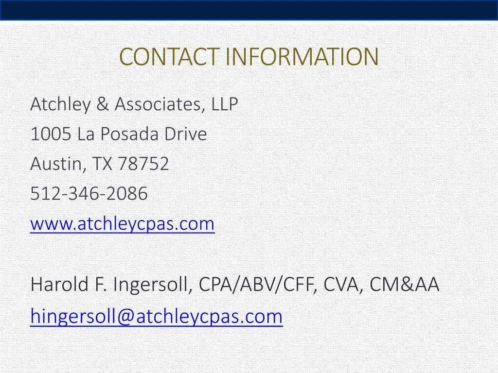 contact information