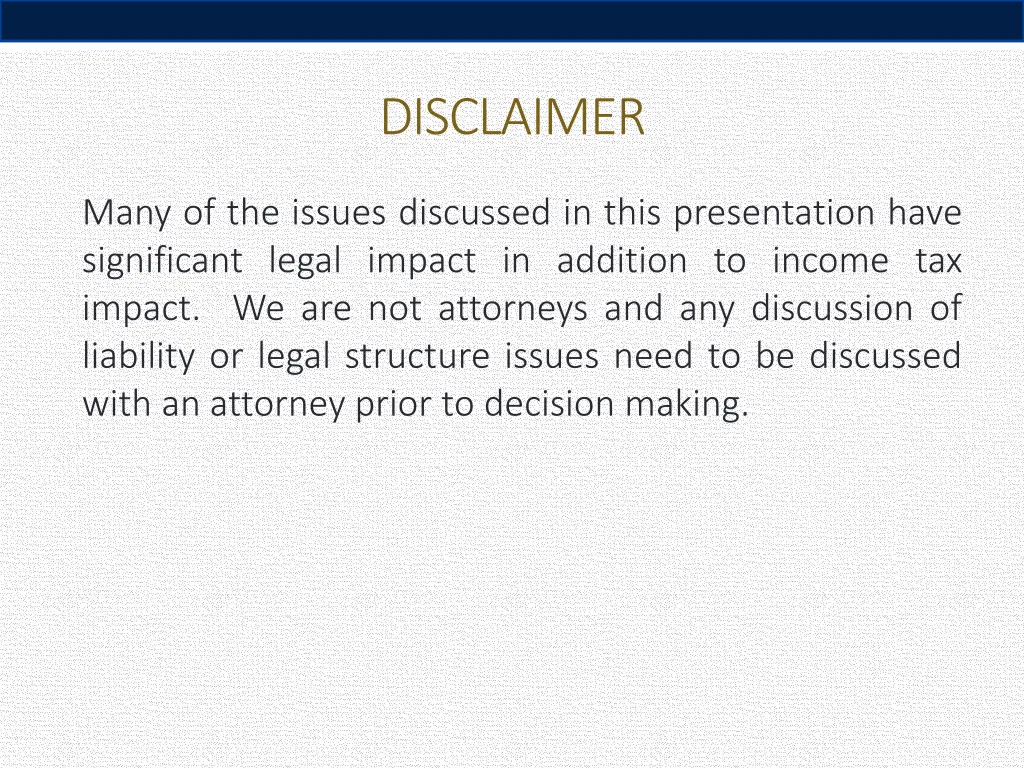 disclaimer